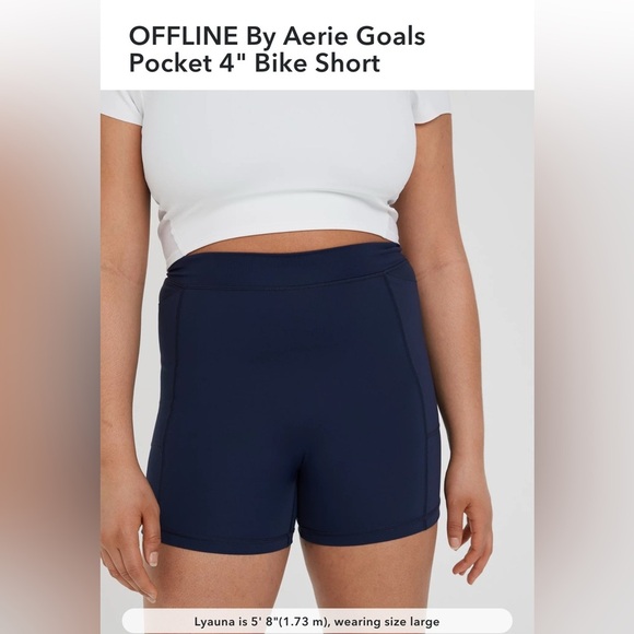 aerie Pants - 2/$20 Offline by Aerie Goal Pocket Women's Navy Bike Shorts